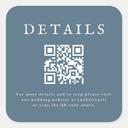 Sticker de code QR mariage (Devant)