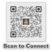 Sticker de code QR minimaliste élégant - Analyser (Devant)