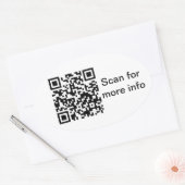 Sticker de code QR ovale (Enveloppe)