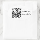 Sticker de code QR ovale (Sac)