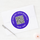 Sticker de code QR personnalisé Texte et couleur p (Enveloppe)
