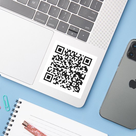 Sticker de code QR professionnel (Ordinateur portable avec iPhone)
