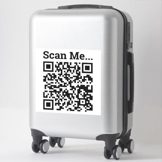 Sticker de code QR professionnel (Sur valise)