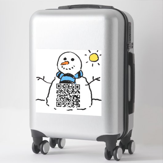 Sticker de code QR Snowman (Sur valise)