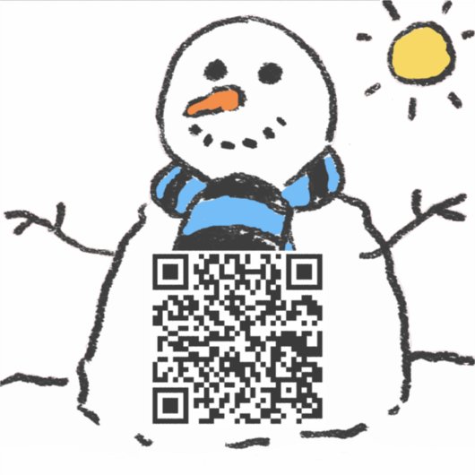 Sticker de code QR Snowman (Devant)