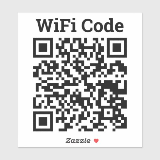 Sticker de code QR Wifi (Feuille)