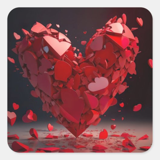Sticker de coeur brisé généré par l'IA (Devant)