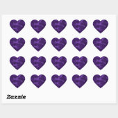 Sticker de coeur Camo violet foncé (Feuille)