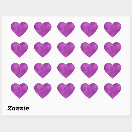 Sticker de coeur Ciel Violet (Feuille)