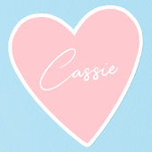 Sticker de coeur coloré avec nom