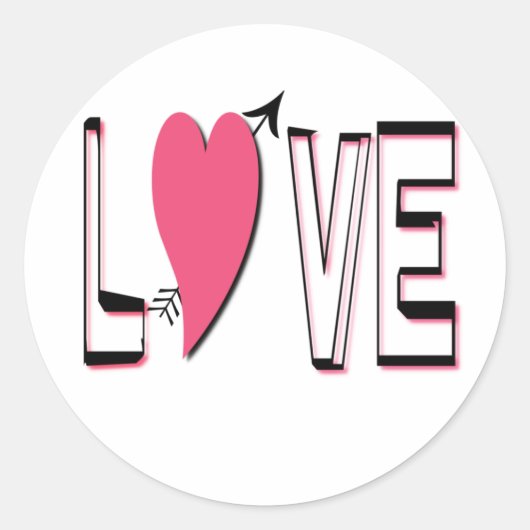 Sticker de coeur d'amour (Devant)