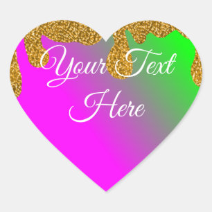 Sticker de coeur de Glittery pour une touche d'éti