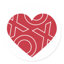 Sticker de coeur de Kiss Hugs