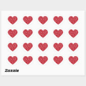 Sticker de coeur de Kiss Hugs (Feuille)