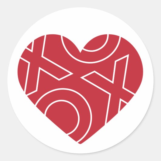 Sticker de coeur de Kiss Hugs (Devant)