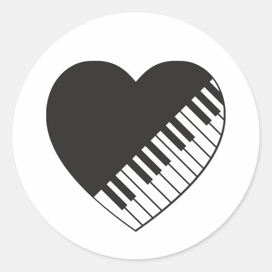 Sticker de coeur de piano (Devant)