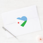 Sticker de coeur du drapeau de Djibouti (Enveloppe)