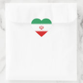 Sticker de coeur du drapeau iranien (Sac)