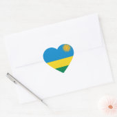 Sticker de coeur du drapeau rwandais (Enveloppe)