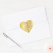 Sticker de coeur en or Lacy (Enveloppe)
