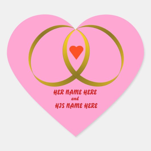 STICKER DE COEUR ET D'ANNEAU (Devant)