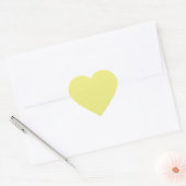 Sticker de coeur jaune pastel clair (Enveloppe)