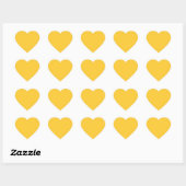 Sticker de coeur jaune soleil (Feuille)