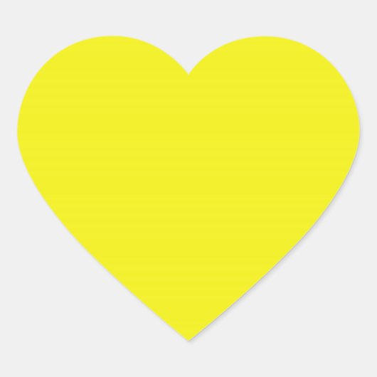 Sticker de coeur jaune vif (Devant)