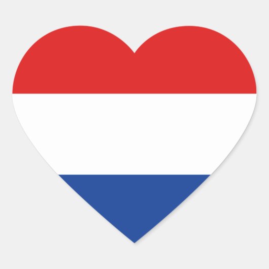 Sticker de coeur Pays-Bas Flag (Devant)