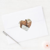 Sticker de coeur photo Mariage date rappel (Enveloppe)