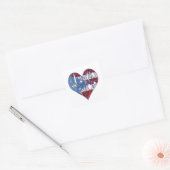 Sticker de coeur Porto Rico Flag (Enveloppe)