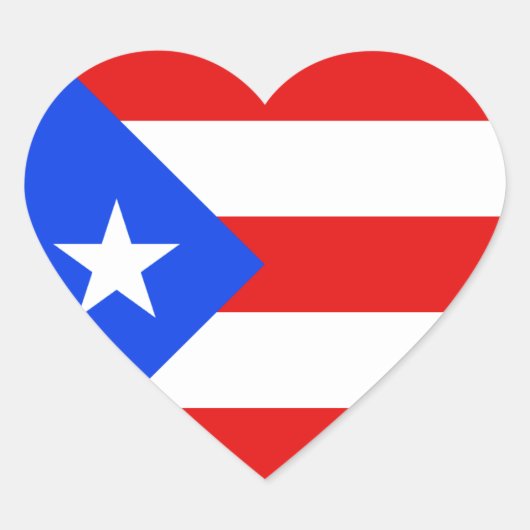 Sticker de coeur Porto Rico Flag (Devant)