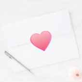 Sticker de coeur rose chaud (Enveloppe)