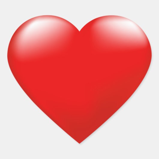 Sticker de coeur rouge de la Saint-Valentin (Devant)
