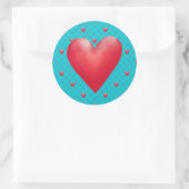 Sticker de coeur Valentine, vous Customisez (Sac)