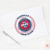 Sticker de conception circulaire Patriotic Michiga (Enveloppe)