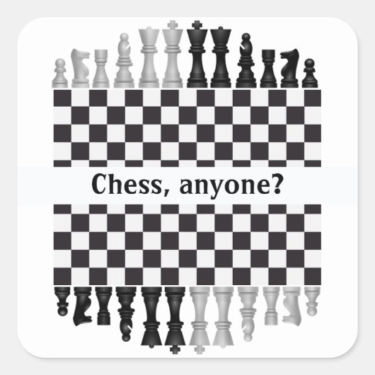 Sticker de conception de tableau d'échecs et pièce (Devant)