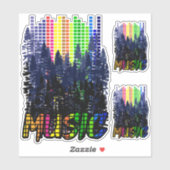 Sticker de conception musicale (Feuille)