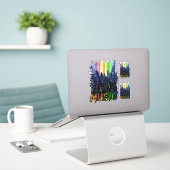 Sticker de conception musicale (Ordinateur portable sur le bureau)