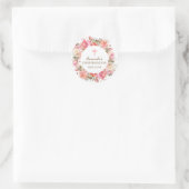 Sticker de confirmation de florale rose (Sac)
