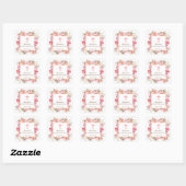 Sticker de confirmation des filles florales roses (Feuille)