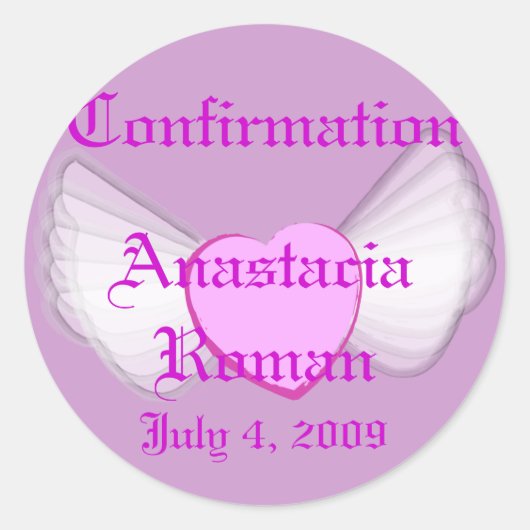 Sticker de confirmation-Personnaliser (Devant)