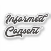 Sticker de consentement éclairé (Devant)