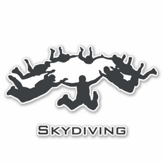Sticker de contour de chute libre de Skydiving (Devant)