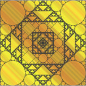 Sticker de contour de géométrie fractale (Devant)