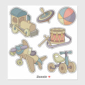 Sticker de contour de l'icône Jouets (Feuille)