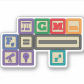 Sticker de contour des blocs de futurs physiciens (Devant)