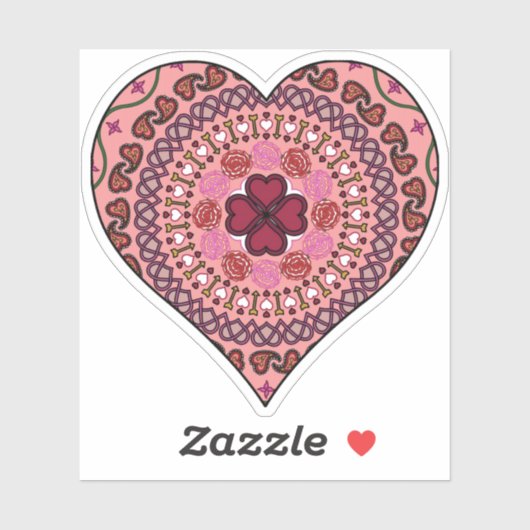 Sticker de contour du coeur (Feuille)