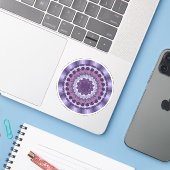 Sticker de contour Mandala Vent (Ordinateur portable avec iPhone)
