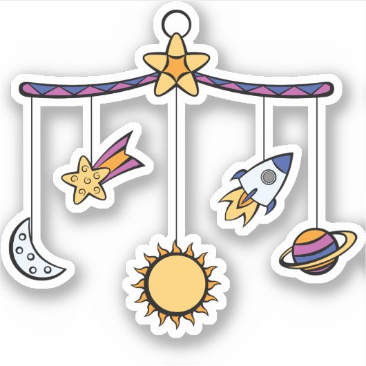 Sticker de contour mobile Dreams of Space (Devant)